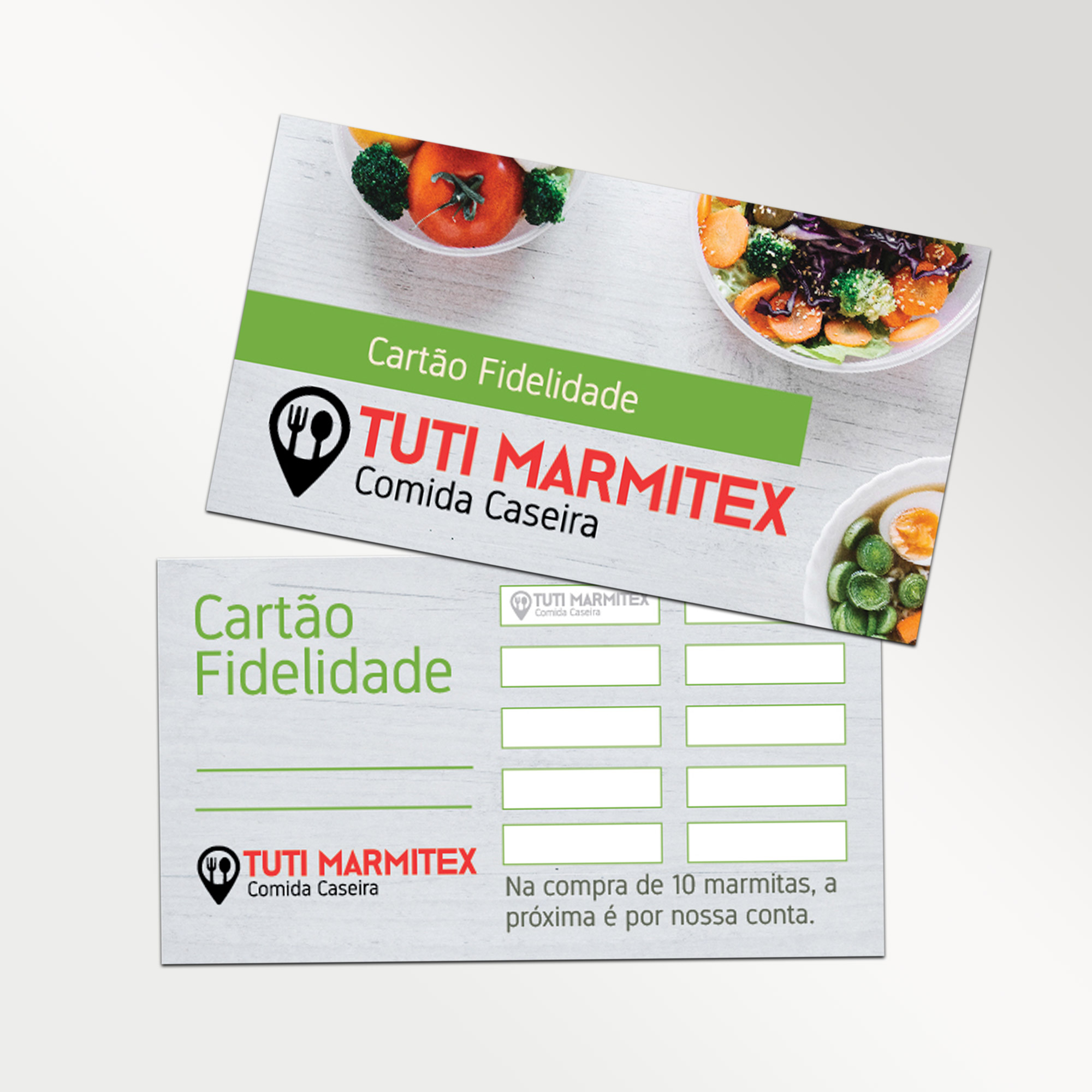Foto cartão fidelidade Tuti Marmitex
